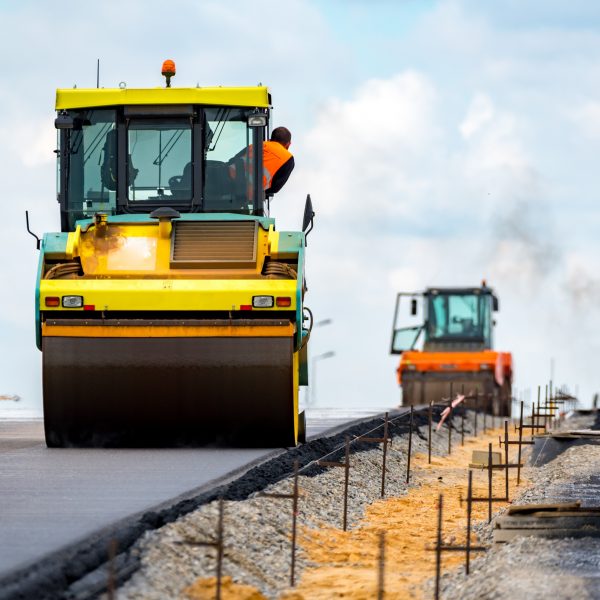 Large,View,On,The,Road,Rollers,Working,On,The,New